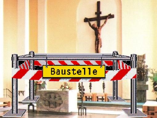 Altarraum ist Baustelle